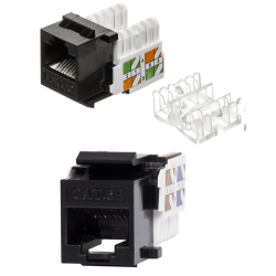 MODUŁ KEYSTONE RJ45 UTP KAT. 5E Z ZCISKIEM, CZARNY