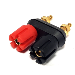 GNIAZDO BANANOWE PANEL PODWÓJNE 4MM RED/BLK