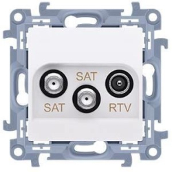 GNIAZDO SIMON10 ANT. CASK2.01/11 SAT-SAT-RTV BIAŁE