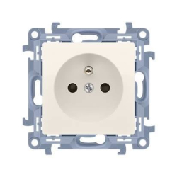 GNIAZDO 230V SIMON10 CGZ1Z.01/11 Z/U POJ. BIAŁE