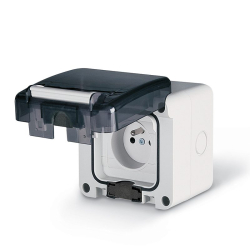 GNIAZDO N/T 1-KR. Z/U 16A ZAMYKANE SCAME IP66