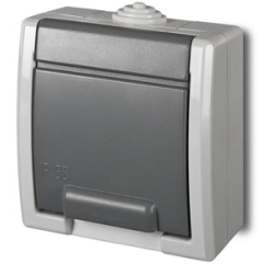 GNIAZDO 230V N/T EPN POJ. GNT-2P+Z 16A AQUANT IP55