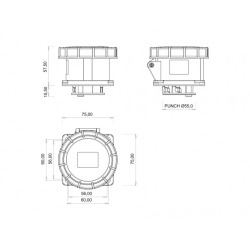 GNIAZDO PANEL 400V 16A 5P IP67