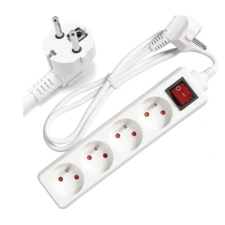 PRZEDŁUŻACZ 230V 1,5m 4GN Z/U+WYŁ 3x1,5mm