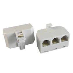 ROZGAŁĘŹNIK TEL. WTYK/3 GNIAZDA 6P4C #