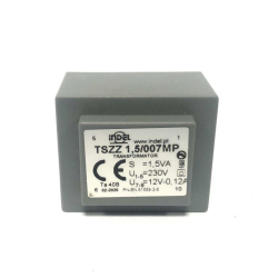 TRANSF. 230V/12V/0,125A TSZZ 1,5/007MP