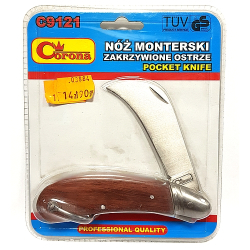 NÓŻ MONTERSKI C9121 ZAKRZYWIONY