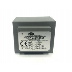TRANSF. 230V/2X9V/2X0,25A TSZZ 4,5/006M