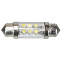 DIODA SAM. LED 12V FT10X36 6LED BIAŁA