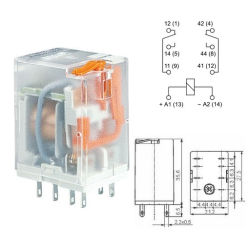 PRZEKAŹNIK 230VAC R2N-2012-23-5320-WT