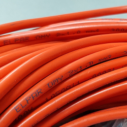 PRZEWÓD OMY 2x1,00mm POMARAŃCZOWY