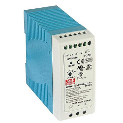 ZASILACZ NA SZYNĘ 24V 1,7A MDR-40-24 MEAN WELL