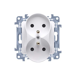 GNIAZDO 230V SIMON10 CGZ2MZ.01/11 Z/U PODW. BIAŁE