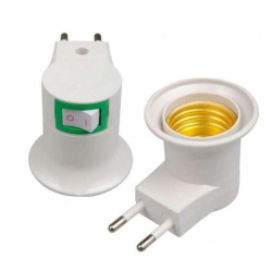 ADAPTER GNIAZDO ŻARÓWKI E27 WTYK 230V WŁĄCZNIK