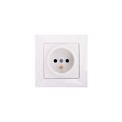 GNIAZDO 230V Z/U POJEDYŃCZE OKRĄGŁE