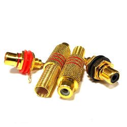 GNIAZDO RCA ZŁOTE DUŻE HQ