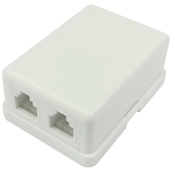 GNIAZDO TEL. 6P4C x2 (PODWÓJNE)