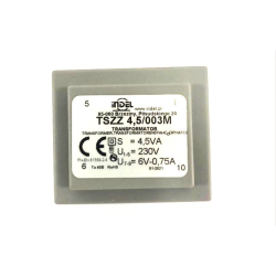TRANSF. 230V/6V/075A TSZZ 4,5/003M
