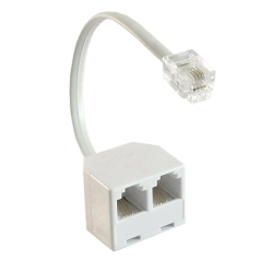 ROZGAŁĘŹNIK TEL. WTYK/2 GNIAZDA 6P4C