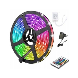 TAŚMA LED 12VDC 5M RGB + PILOT 2835 WODOODPORNA