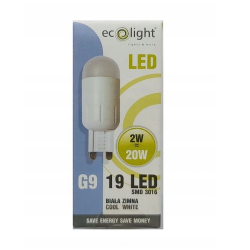 ŻARÓWKA G9 2W CW LED