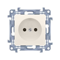 GNIAZDO 230V SIMON10 CG1.01/11 B/U POJ. BIAŁE