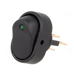 PRZEŁĄCZNIK DŹWIG.OFF-ON 24VDC 15A PODŚT. LED-G