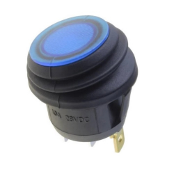 PRZEŁĄCZNIK DŹWIG.OFF-ON 24VDC 10A PODŚT. BULE