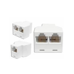 ROZGAŁĘŹNIK TEL. WTYK/2 GNIAZDA 8P8C