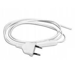 KABEL ZASILAJĄCY Z WTYKIEM I WYŁ. 1,5m BIAŁY