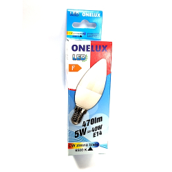 ŻARÓWKA LED E14 5,5W ŚWIECA CW 480lm ONELUX