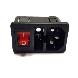 GNIAZDO MĘSKIE KOMPUTEROWE 3pin OBUDOWA +WYŁ.