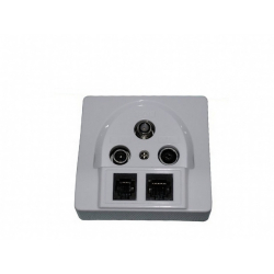GNIAZDO ABONENCKIE SAT+RJ45