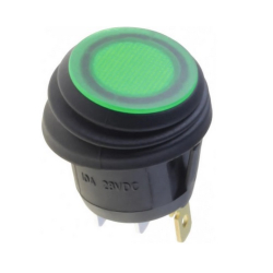 PRZEŁĄCZNIK ROCKER OFF-ON 24VDC 10A PODŚT. GREEN
