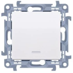 ŁĄCZNIK 230V SIMON10 CW1L.01/11 POJ. PODŚW. BIAŁY