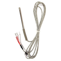 CZUJNIK TEMP. PT100 100mm/6mm 2mb 3-PRZEWOD.