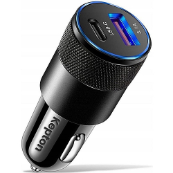 ŁADOWARKA SAM. 12V/5V 3,1A DUAL USB-A + USB-C