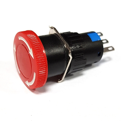 PRZYCISK BEZPIECZEŃSTWA GRZYBEK 16mm AB6-V