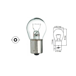 ŻARÓWKA BA15S 24V/21W BOSMA 25X47