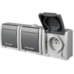 GNIAZDO 230V N/T EPN POTR. GNT-3X2P+Z 16A IP55