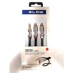 PRZYŁ. JACK WT.3,5ST-2xWT.RCA 2,5M PREMIUM METAL