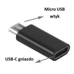 REDUKCJA USB-C 3.1 TYP C do MICRO USB CZARNA