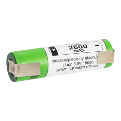 AKUMUL. 3,7V/2600mAh Li-Ion 18650 BLASZKI
