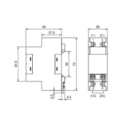 PRZEKAŹNIK 230VAC RG25-1022-28-3230 2Z 25A