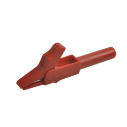 KROKODYLEK IZOLOWANY 5A; GN.4mm CZARNY+CZERWONY