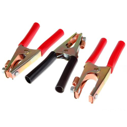 KROKODYLEK MAX-CU-T PL ZACISK. RED/BLACK