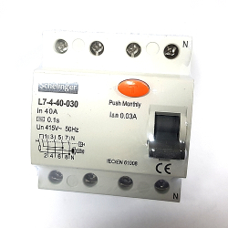 WYŁĄCZNIK R.P-WY S-GER 40A 4P 30mA TYP AC