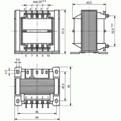 TRANSF. 230V/9V/1,3A TS 12/013