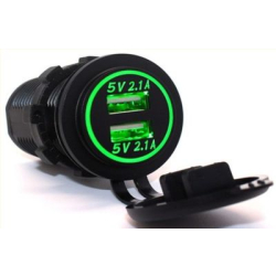 GNIAZDO ŁADOWARKA 2x USB 5V 4,2A DO MONTAŻU
