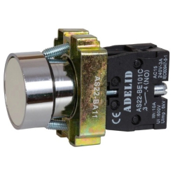 PRZYCISK AD AS22-BA11 1NO BIAŁY